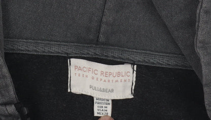 Teens UK Size 12 Pull & Bear Black Full Zip Hoodie