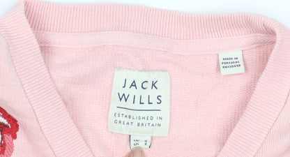 Womens UK Size 8 Jack Wills Pink Pullover Sweatshirt