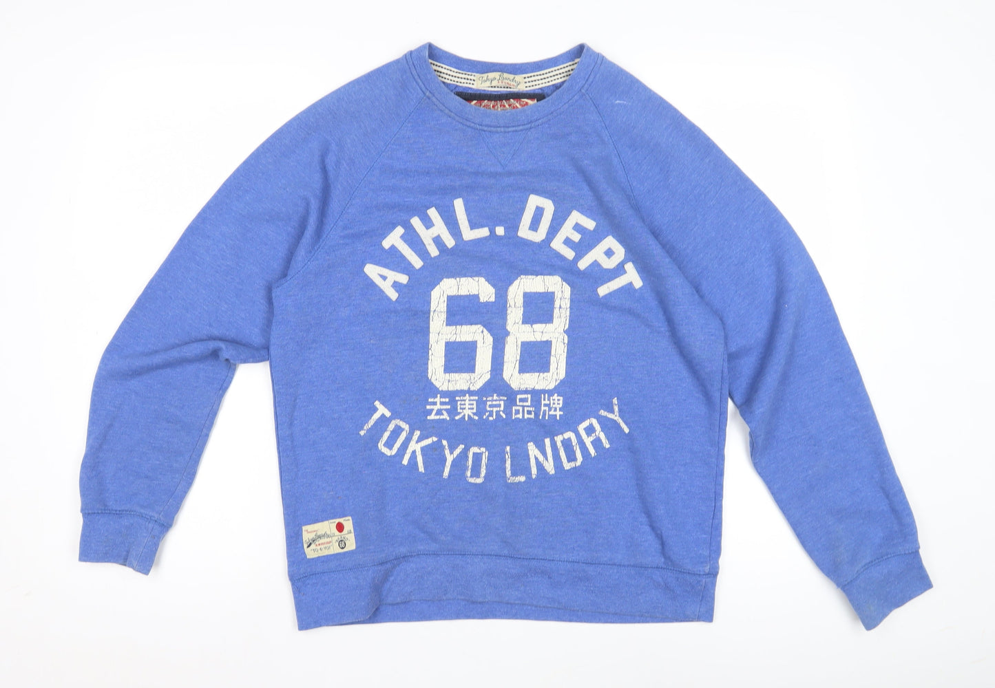 Mens UK Size S Tokyo Laundry Blue Pullover Sweatshirt