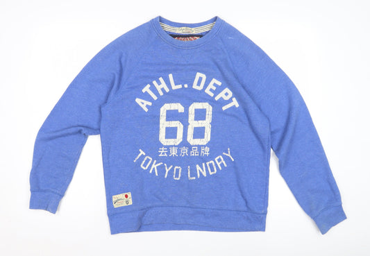 Mens UK Size S Tokyo Laundry Blue Pullover Sweatshirt