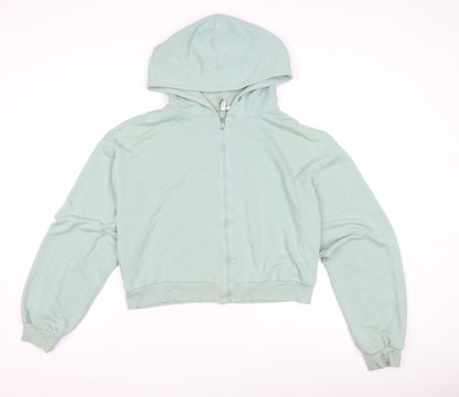 NLY Trend Women's Green Full Zip Hoodie - M