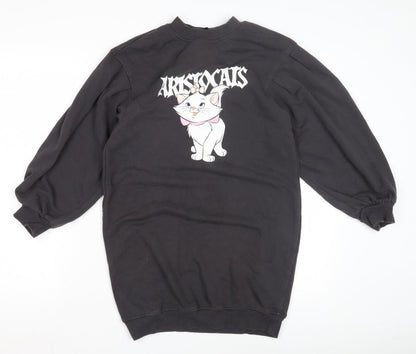Womens UK Size XS Divided by H&M Black Pullover Sweatshirt
