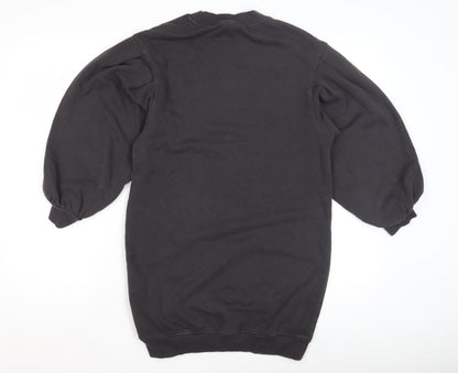 Womens UK Size XS Divided by H&M Black Pullover Sweatshirt