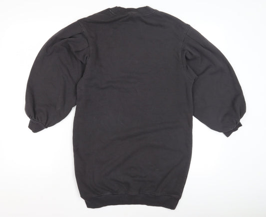 Womens UK Size XS Divided by H&M Black Pullover Sweatshirt