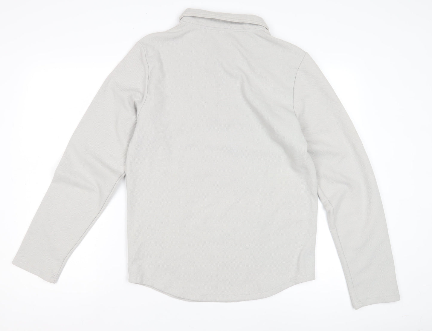 HISCOLUMN Ivory Men's M Hoodie Collared 1/4 Zip Knit