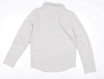 HISCOLUMN Ivory Men's M Hoodie Collared 1/4 Zip Knit