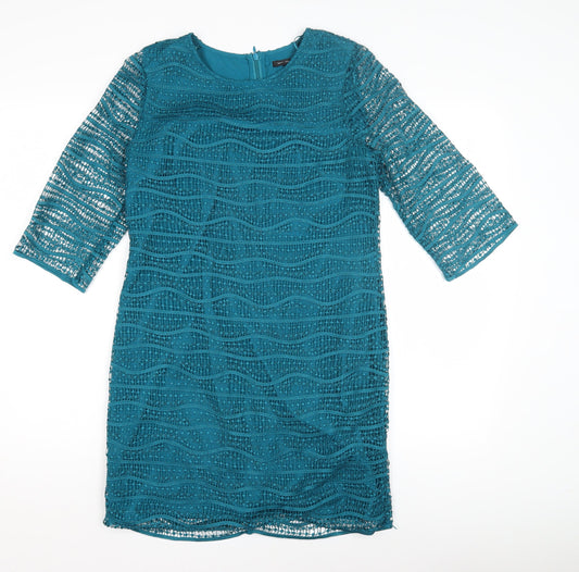 MNG Collection Women's Blue XS Sheath Party Dress