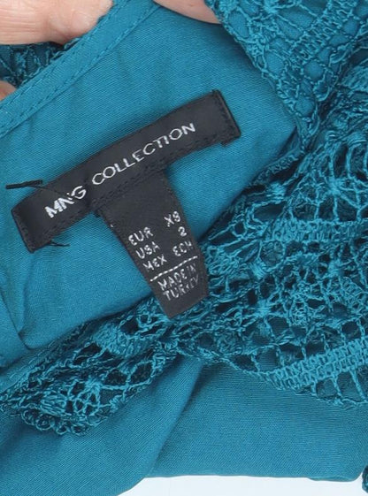 MNG Collection Women's Blue XS Sheath Party Dress