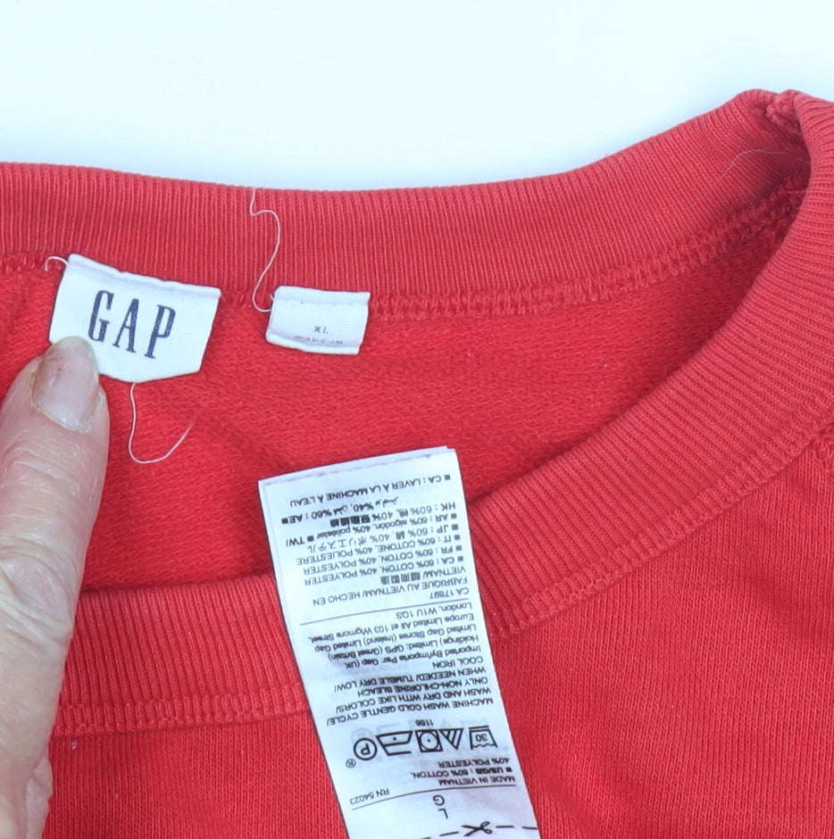 GAP Women's Red XL Pullover Sweatshirt
