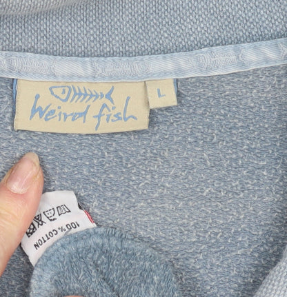 Weird Fish Men's Blue Large 1/4 Zip Sweatshirt