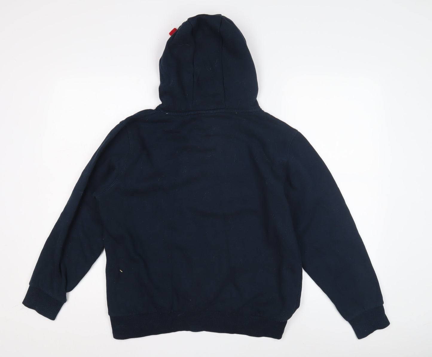 Rugby Originals Boys Blue Pullover Hoodie - Large, Embroidered Casual