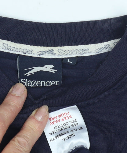 Mens UK Size L Slazenger Blue Pullover Sweatshirt