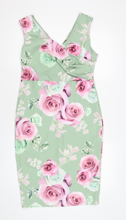 Quiz Women’s Multicoloured Floral Bodycon Dress