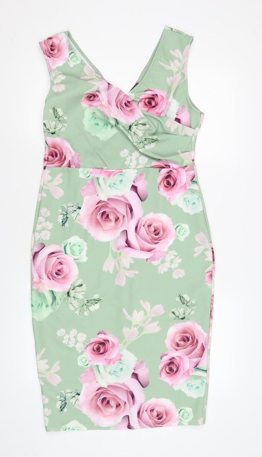 Quiz Women’s Multicoloured Floral Bodycon Dress