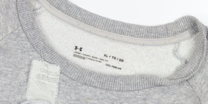 Under Armour Men's Grey XL Crew Neck Sweatshirt Logo