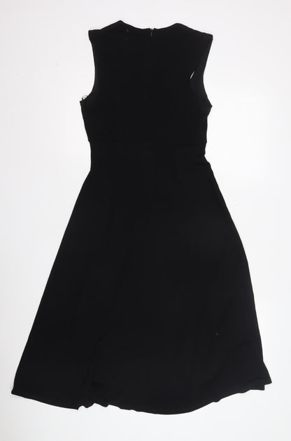 Phase Eight Women's Black Ivory V-Neck Dress, Size 8