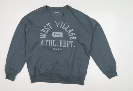 Hollister Women's Blue Pullover Sweatshirt S