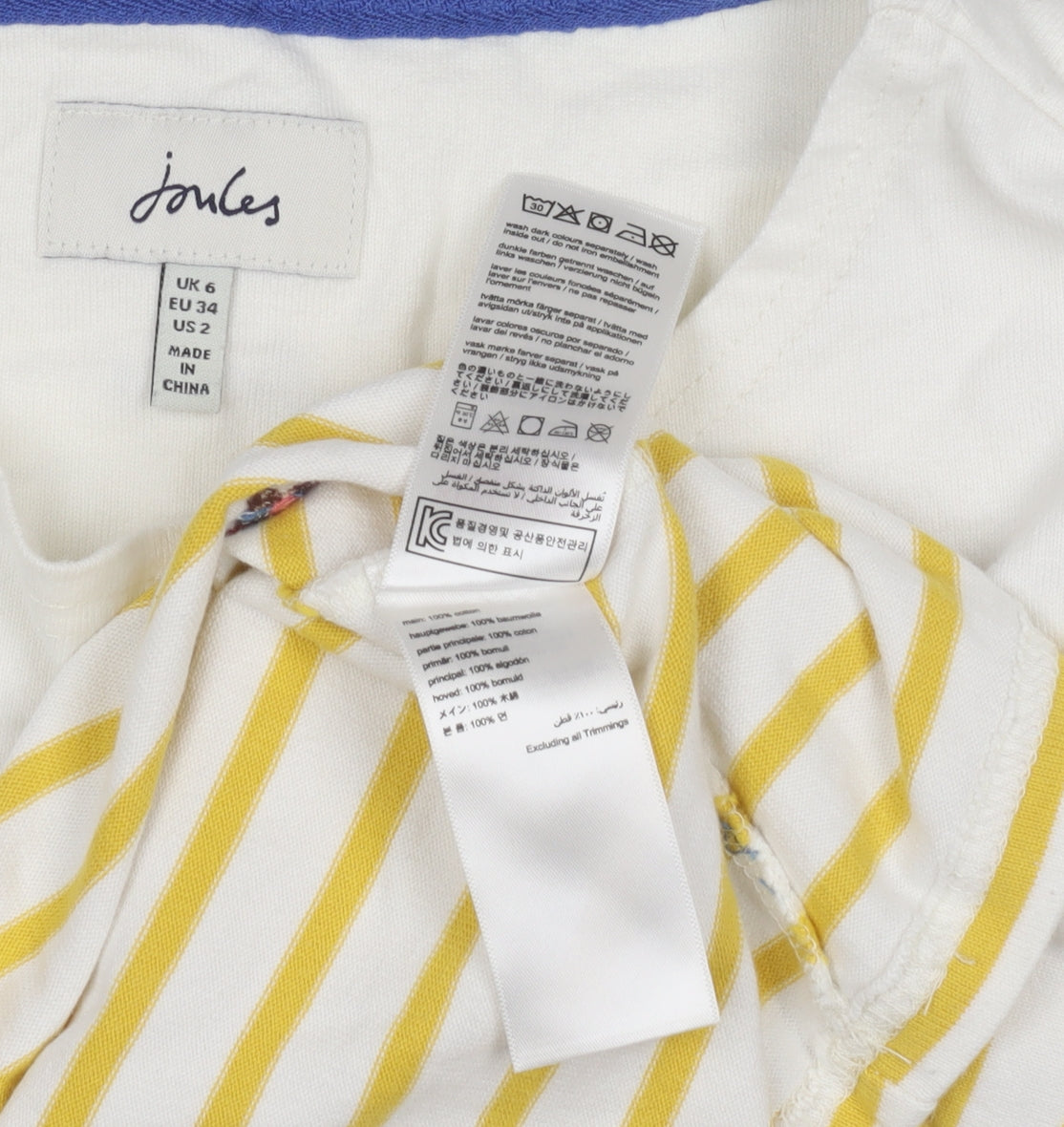 Womens UK Size 6 Joules Multicoloured  T-Shirt