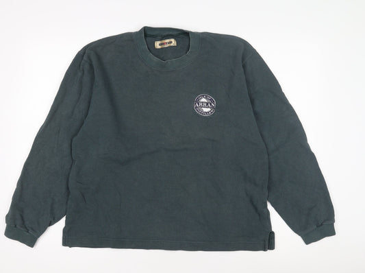 Mens UK Size M JERZEES Blue Pullover Sweatshirt