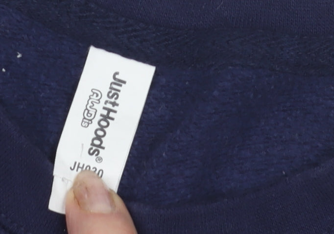 Mens UK Size M Just Hoods Blue Pullover Sweatshirt