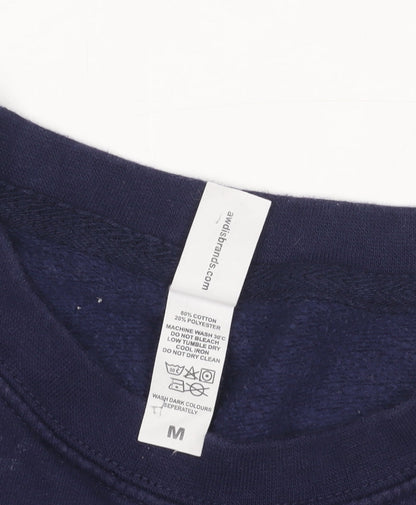 Mens UK Size M Just Hoods Blue Pullover Sweatshirt