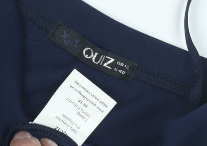 Quiz Women's Blue Bodycon Mini Dress Size 12