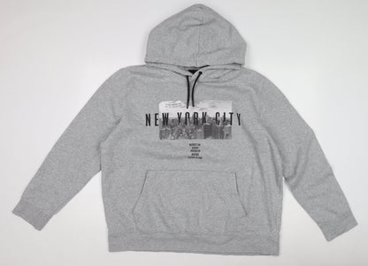 Mens UK Size XL H&M Grey Pullover Hoodie