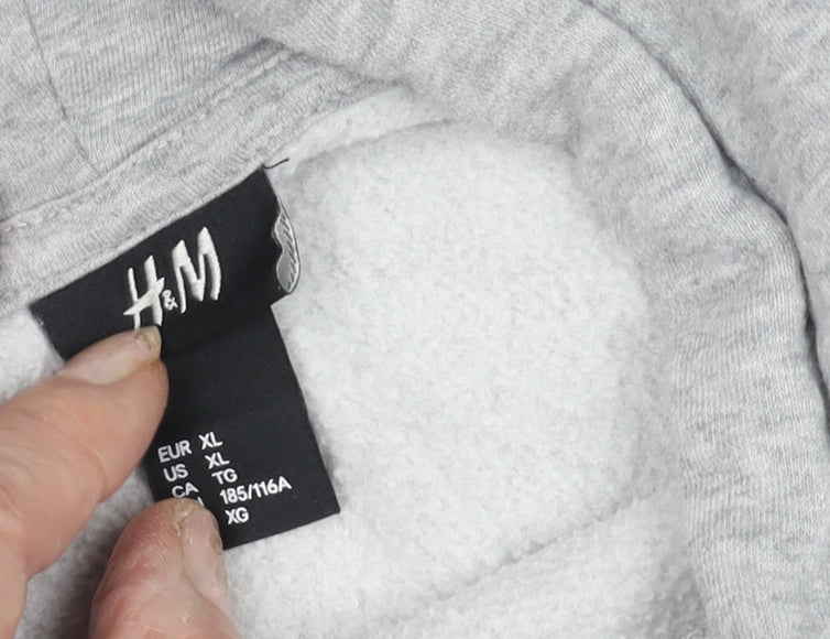 Mens UK Size XL H&M Grey Pullover Hoodie