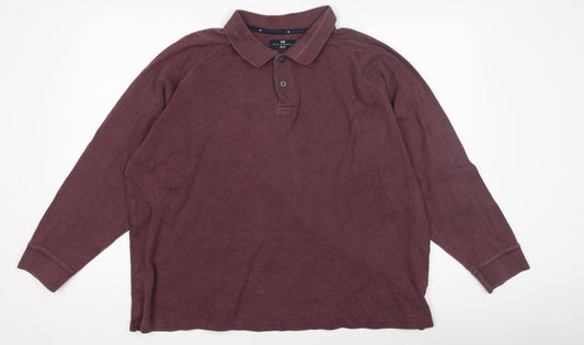 Marks and Spencer Men's Red XL Long Sleeve Polo