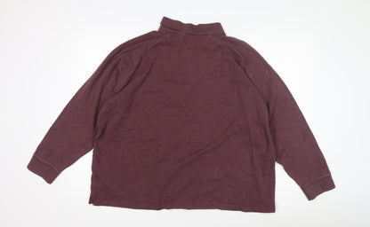 Marks and Spencer Men's Red XL Long Sleeve Polo