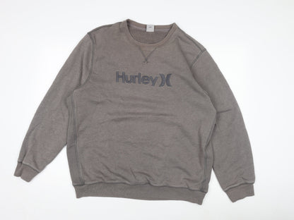 Mens UK Size XL Hurley Grey Pullover Sweatshirt