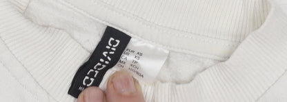 H&M Women's White Pullover Sweatshirt XS