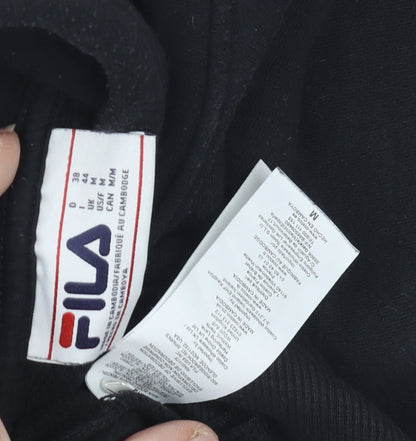 Mens UK Size M FILA Black Pullover Hoodie