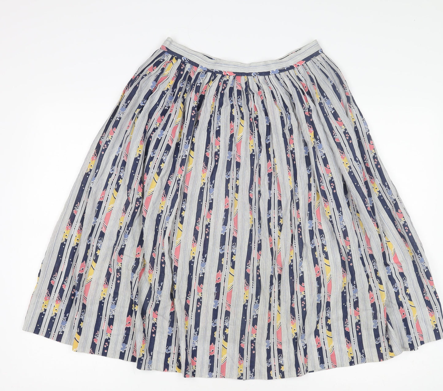 Jaeger Women's Multicoloured Pleated Midi Skirt, Size 14