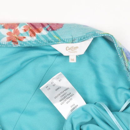 Cotton Traders Women's Multicoloured Floral A-Line Skirt Size 16