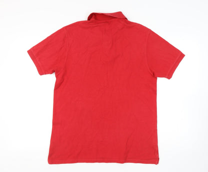 Marks and Spencer Red Men's Medium Polo Shirt