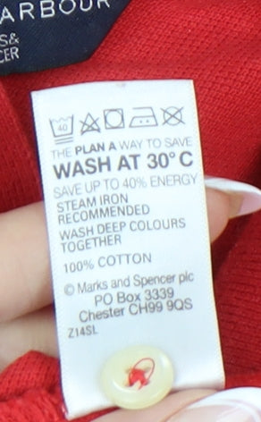 Marks and Spencer Red Men's Medium Polo Shirt