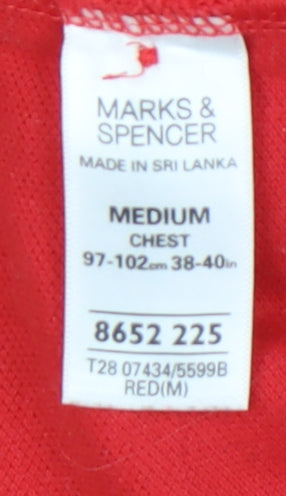 Marks and Spencer Red Men's Medium Polo Shirt