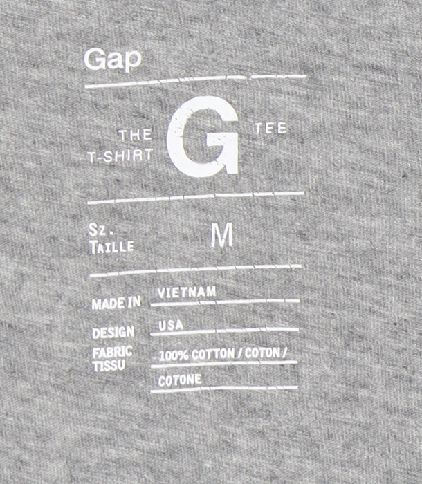 Mens UK Size M Gap Grey  T-Shirt