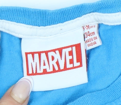 Marvel Boys Blue Superhero Graphic T-Shirt 8-9 Years