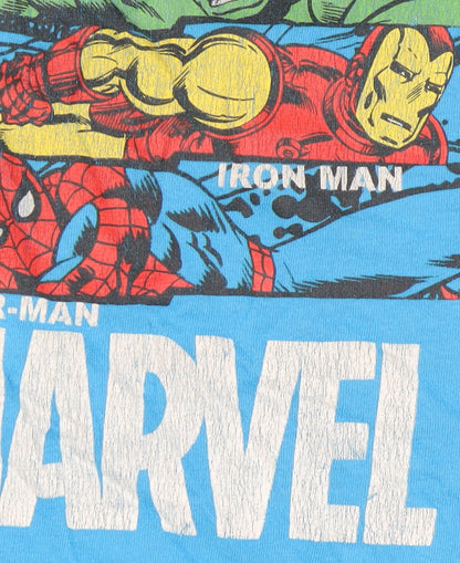 Marvel Boys Blue Superhero Graphic T-Shirt 8-9 Years
