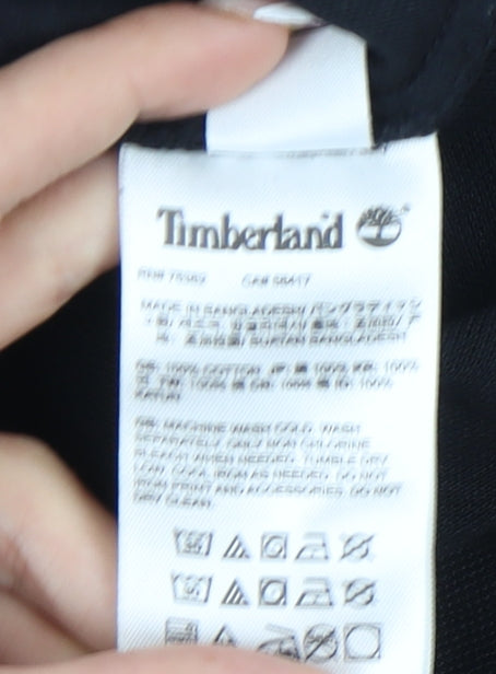 Timberland Men's Black Polo, M, Regular Fit, Short Sleeve