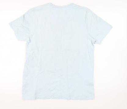 Good Souls Men's Blue Army Skull Graphic T-Shirt, Size M