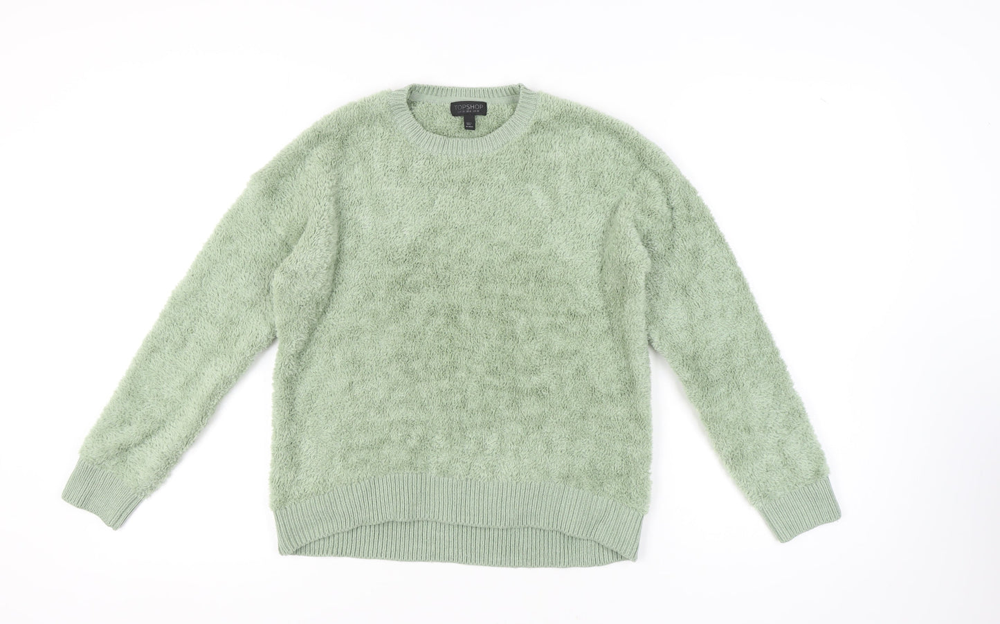 Topshop Women's Green Pullover Jumper - Size 10