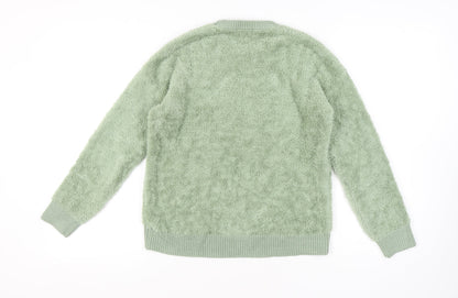 Topshop Women's Green Pullover Jumper - Size 10