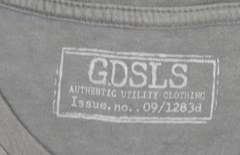 Goodsouls Men's Grey USA Navy Graphic T-Shirt Size M