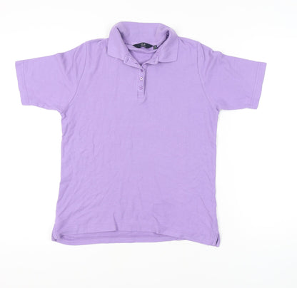 Womens UK Size M Isle Essentials Purple  Polo