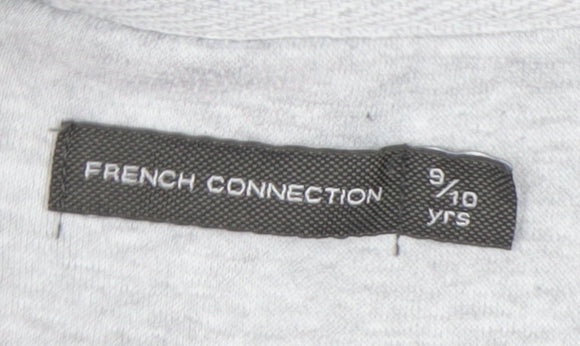 French Connection Boys Grey Full Zip Hoodie 9-10 Years