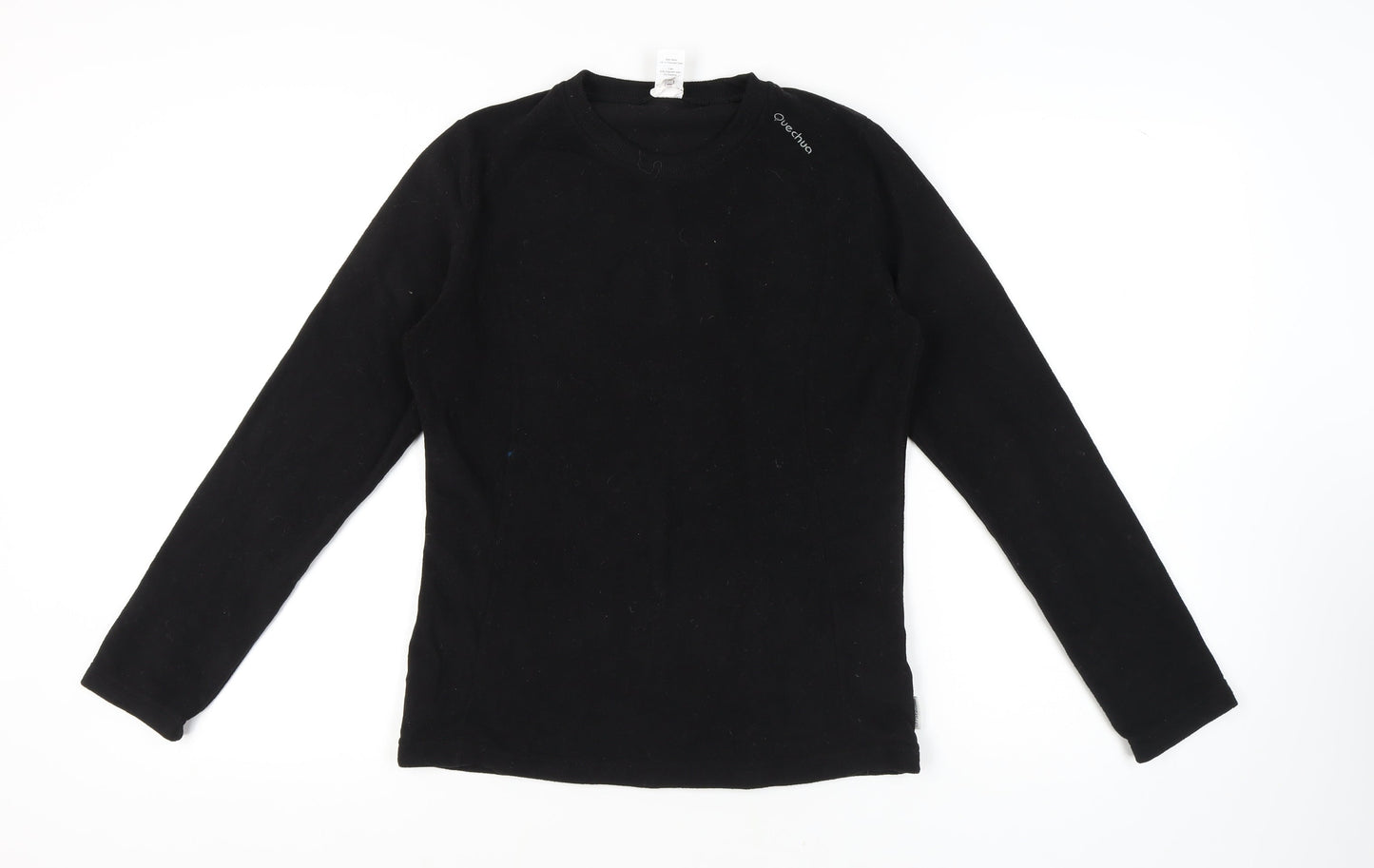 Quechua Black Unisex Fleece Sweatshirt Size 14