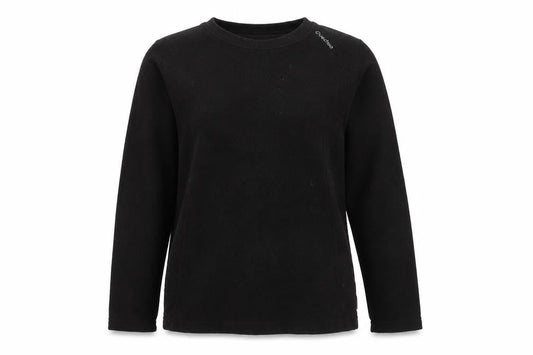 Front view of Quechua Black unisex fleece sweatshirt, size 14